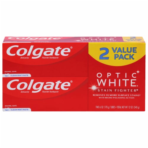 Colgate® Optic White® Stain Fighter® Toothpaste Perspective: front