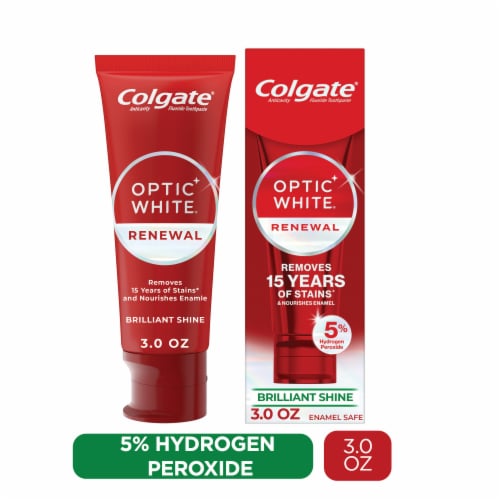 Colgate Optic White Renewal Whitening Toothpaste Brilliant Shine Perspective: front