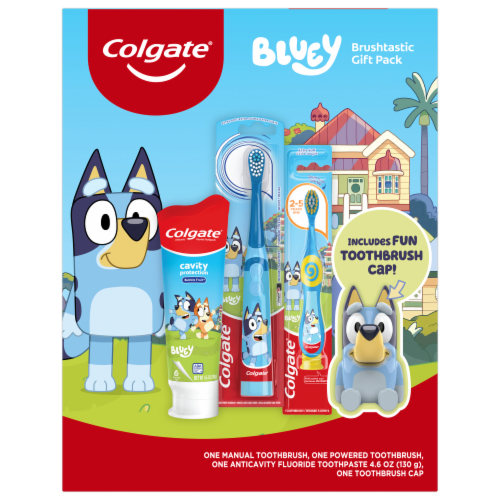 Colgate® Bluey Brushtastic Mixed Oral Care Gift Set Perspective: front