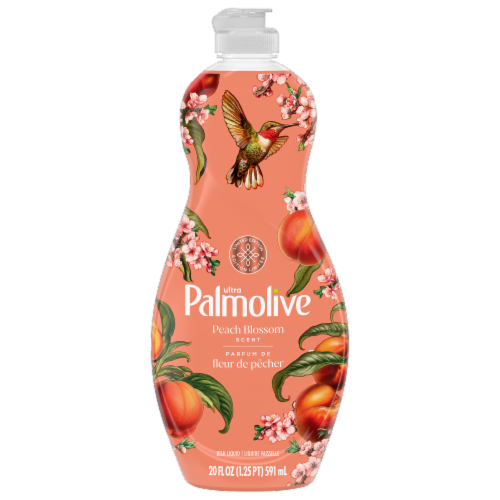 Palmolive Ultra Strength Peach Blossom Scent Liquid Dish Soap Perspective: front
