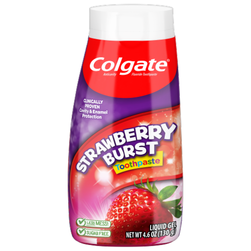 Colgate Liquid Gel Strawberry Burst Toothpaste Perspective: front