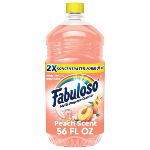Fabuloso Multi Purpose Cleaner 2X Concentrated Formula Floor Cleaner Peach Scent 56 fl oz Perspective: front