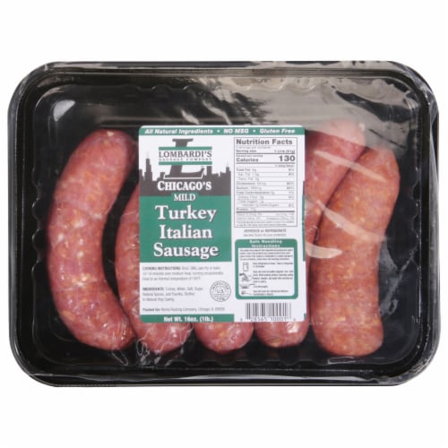 Lombardi's Mild Turkey Italian Sausage Perspective: front
