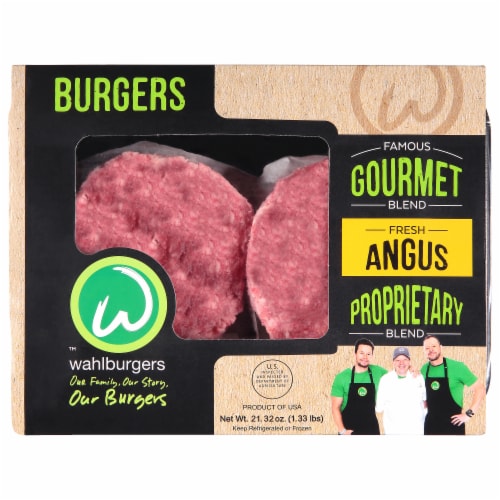 Wahlburgers Famous Gourmet Blend Ground Beef Patties Perspective: front