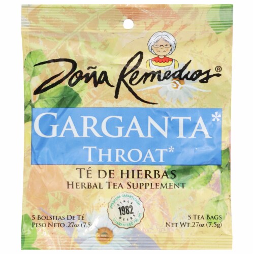 Dona Remedios® Garganta* Sore Throat Herbal Tea Bags Perspective: front