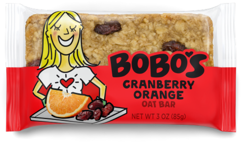 Bobo's Cranberry Orange Oat Bar Perspective: front