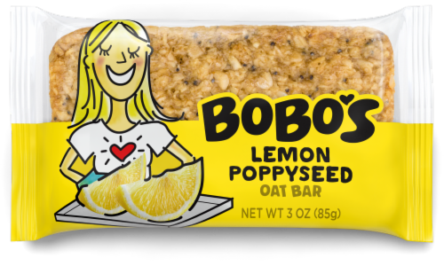 Bobo's® Lemon Poppyseed Oat Bar Perspective: front