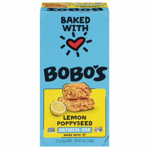 Bobo's® Lemon Poppyseed Oat Bars Perspective: front