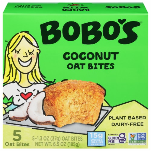 Bobo's Coconut Oat Bites Bars Perspective: front