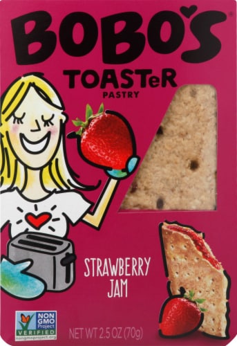 Bobo’s Strawberry Jam Toaster Pastry Perspective: front