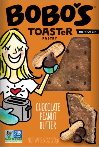 Bobo's Chocolate Peanut Butter Toaster Pastry Perspective: front