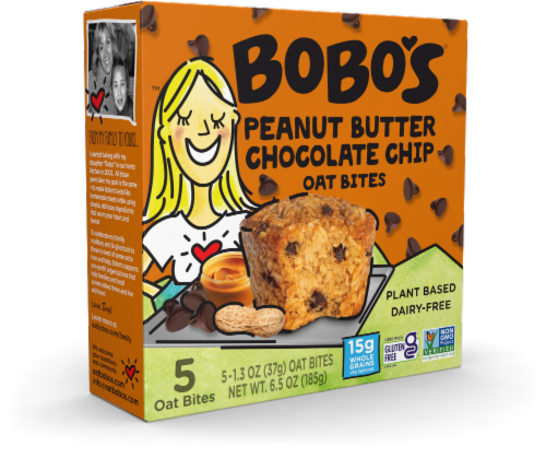 Bobo's® Peanut Butter Chocolate Chip Oat Bites Perspective: front
