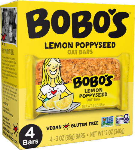Bobo's® Lemon Poppyseed Oat Bars Perspective: front