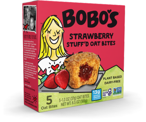 Bobo's® Strawberry Stuff'd Oat Bites Perspective: front