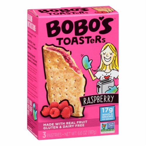Bobo's® Toasters Raspberry Pastries Perspective: front