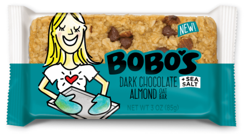 Bobo's® Dark Chocolate Almond Sea Salt Oat Bar Perspective: front