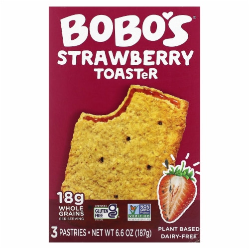 Bobo's Strawberry Toaster Pastries Perspective: front