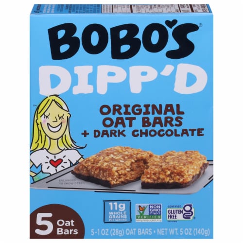 Bobo's Dipp'd Dark Chocolate Oat Bars Perspective: front