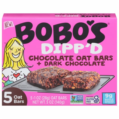 Bobo's Dipp'd Dark Chocolate Oat Bars Perspective: front
