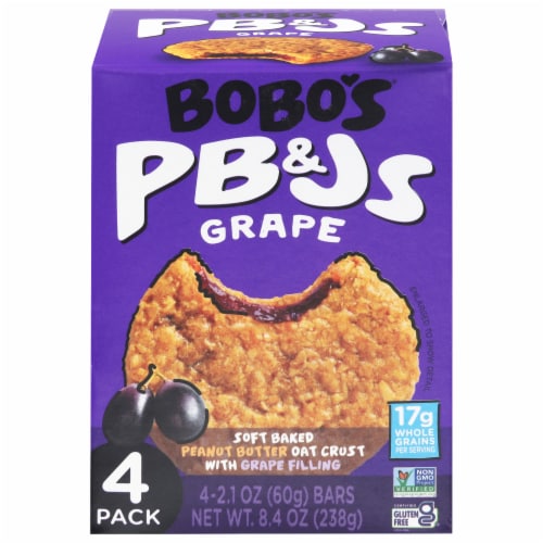 Bobo's® Grape Peanut Butter and Jelly Snack Bars Perspective: front