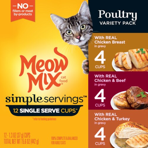 Meow Mix Cat Food, Poultry, Variety Pack