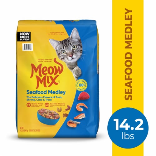 Meow Mix Seafood Medley Dry Cat Food Perspective: front