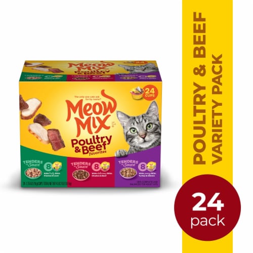 Meow Mix Tender Favorites Poultry & Beef Cat Food Variety Pack