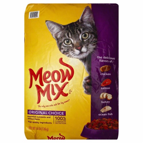 Meow Mix Original Choice Chicken Salmon Turkey & Ocean Fish Cat Food Perspective: front