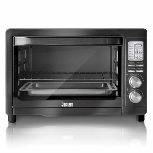 Bialetti Extra Large 6 Slice 1800 Watt Countertop Convection Toaster Oven,  Black, 1 Piece - Baker's