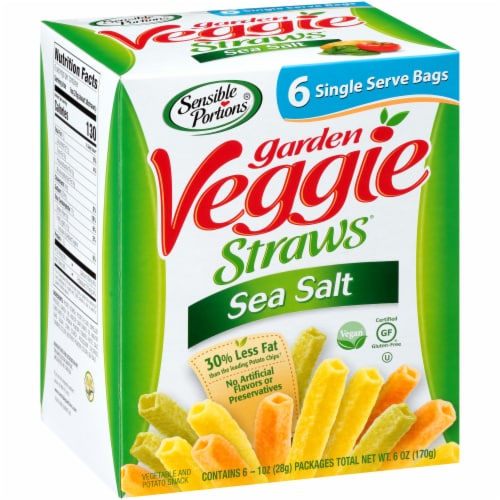 Sensible Portions Sea Salt Garden Veggie Straws 6 Count Perspective: front