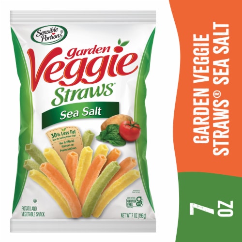Sensible Portions® Veggie Straws™, Gluten-Free – Sea Salt Flavor Perspective: front