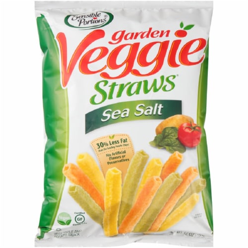 Sensible Portions® Sea Salt Garden Veggie Straws Chips Perspective: front
