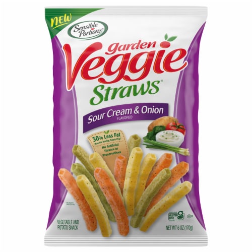 Sensible Portions® Sour Cream & Onion Garden Veggie Straws Perspective: front
