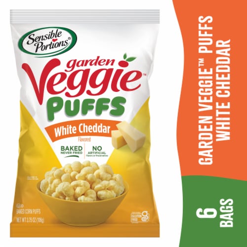 Sensible Portions® Veggie Puffs™, Gluten-Free – White Cheddar Perspective: front