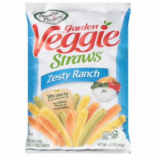 Sensible Portions® Zesty Ranch Garden Veggie Straws® Perspective: front