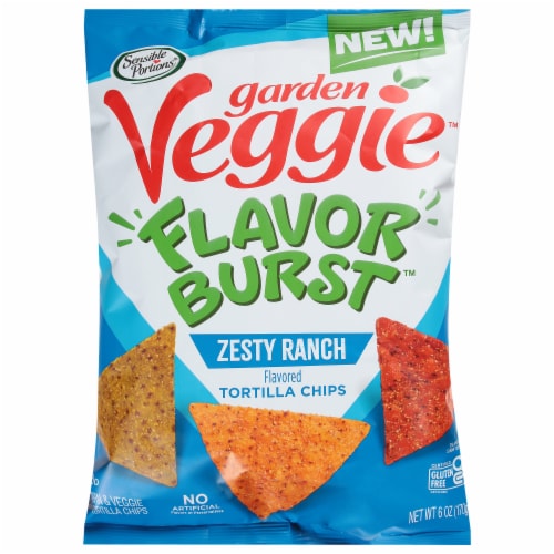 Sensible Portions® Zesty Ranch Tortilla Chips Perspective: front