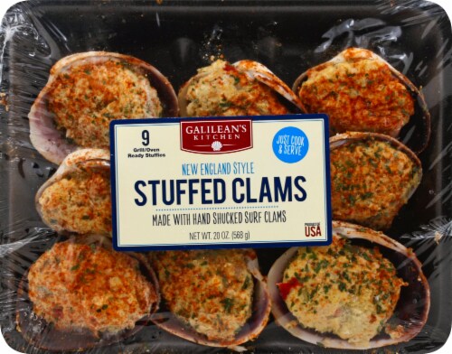 Galilean's Kitchen New England Style Stuffed Clams Perspective: front