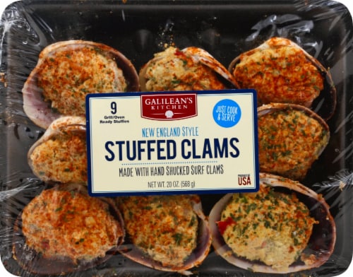 Galilean's Kitchen New England Style Stuffed Clams Perspective: front