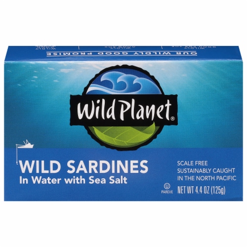 Wild Planet Sardines in Sea Salt Water Perspective: front
