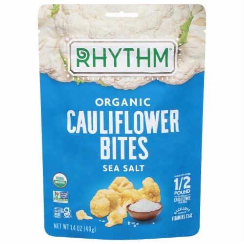 Rhythm® Organic Sea Salt Cauliflower Bites Perspective: front