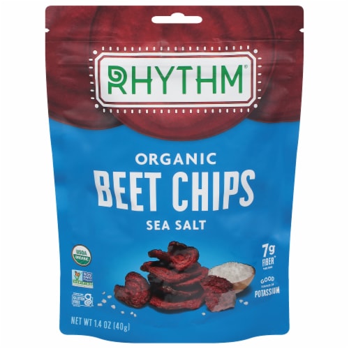 Rhythm® Superfoods Organic Sea Salt Beet Chips Perspective: front
