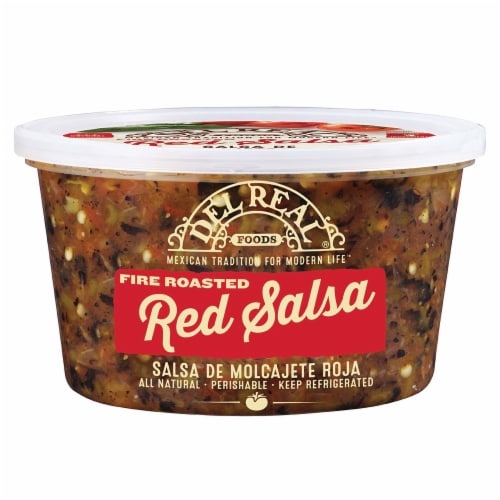 Del Real Foods Fire Roasted Red Salsa Perspective: front