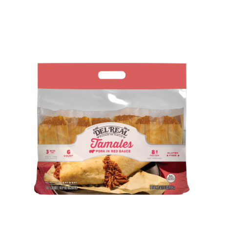 Del Real Foods® Gluten Free Pork Tamales Perspective: front