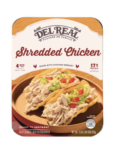 Del Real Foods® Pollo Deshebrado Shredded Chicken Perspective: front