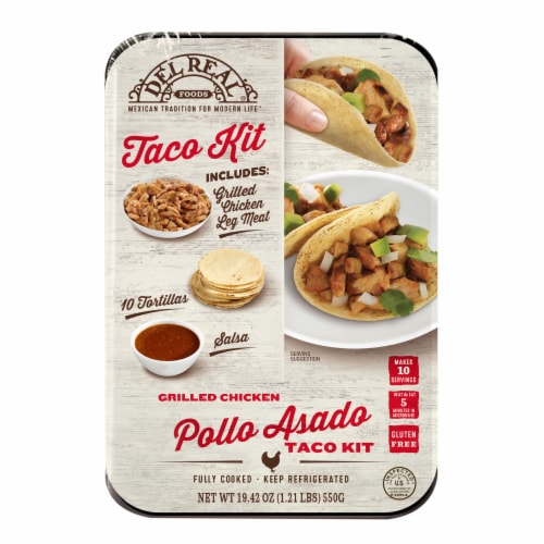 Del Real Foods® Gluten Free Griled Chicken Pollo Asado Taco Kit Perspective: front