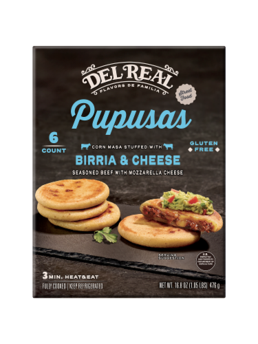Del Real Foods Birria and Cheese Mini Pupusas Perspective: front