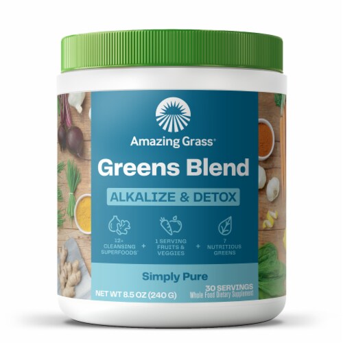 Amazing Grass Alkalize & Detox Simply Pure Green Superfood Perspective: front