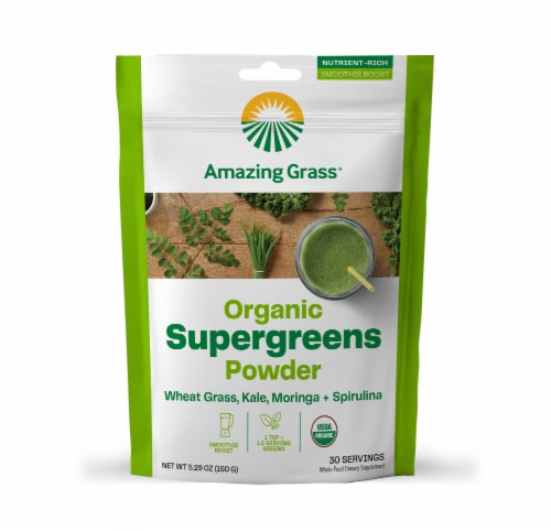 Amazing Grass Kale Greens Booster: Greens Powder Smoothie Booster Perspective: front