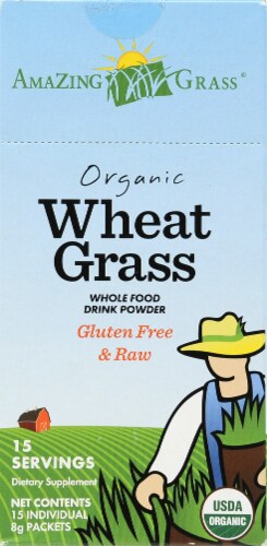 Amazing Grass Organic Wheat Grass Whole Food Drink Powder Perspective: front