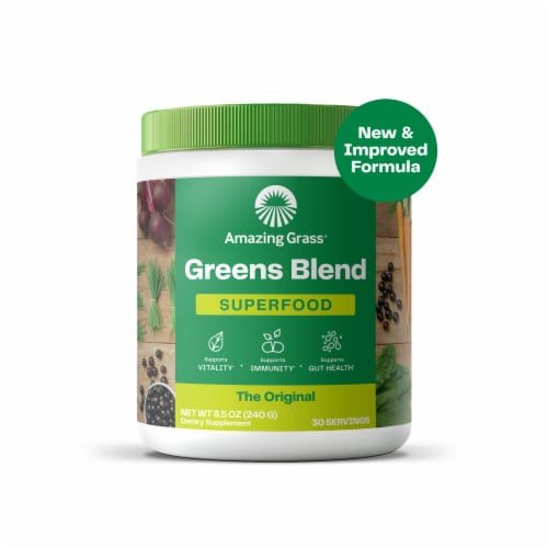 Amazing Grass® Greens Blend Superfood Original Whole Food Dietary Supplement Powder Perspective: front